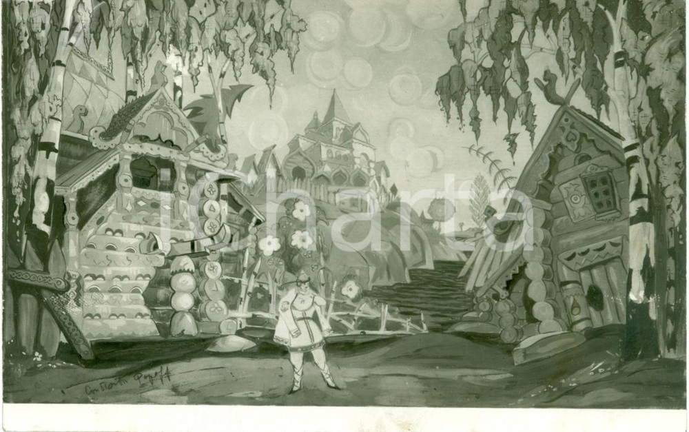 Fotografia d epoca originale 1931 PARIS OpÃ©ra Russe Maquette SNEGUROCHKA Constantin POPOFF Fotografia 1