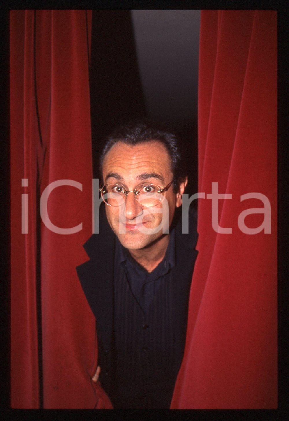 35mm vintage slide* 1997 MILANO Gino RIVIECCIO al Teatro Manzoni Ritratto (4)