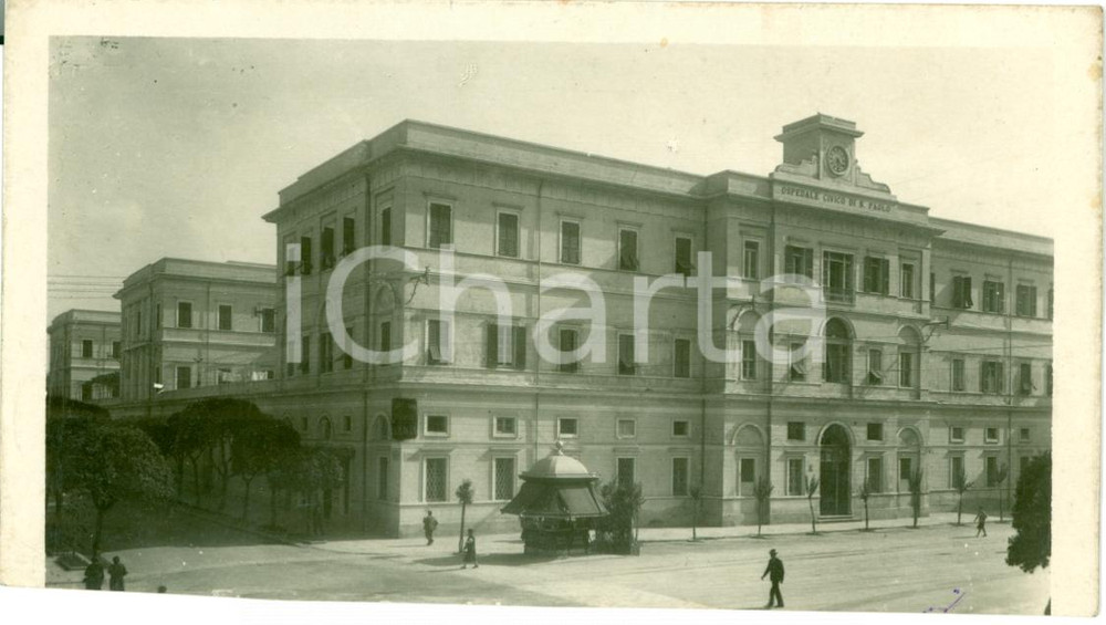 Fotografia d epoca originale 1932 SAVONA Ospedale civico di SAN PAOLO ANIMATA  DANNEGGIATA 1