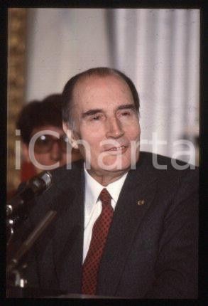 35mm vintage slide* 1990 ca POLITICS President of France François MITTERRAND (1)