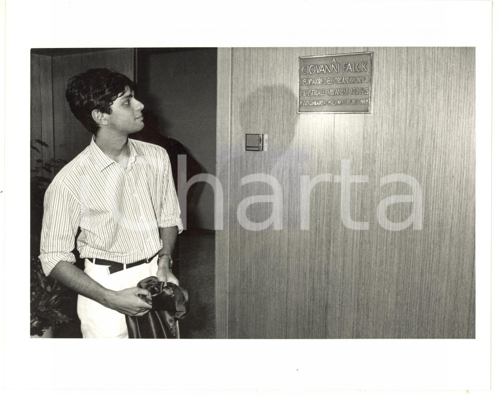 1987 MILANO - ASSOLOMBARDA Giovanni FALCK con targa commemorativa del nonno