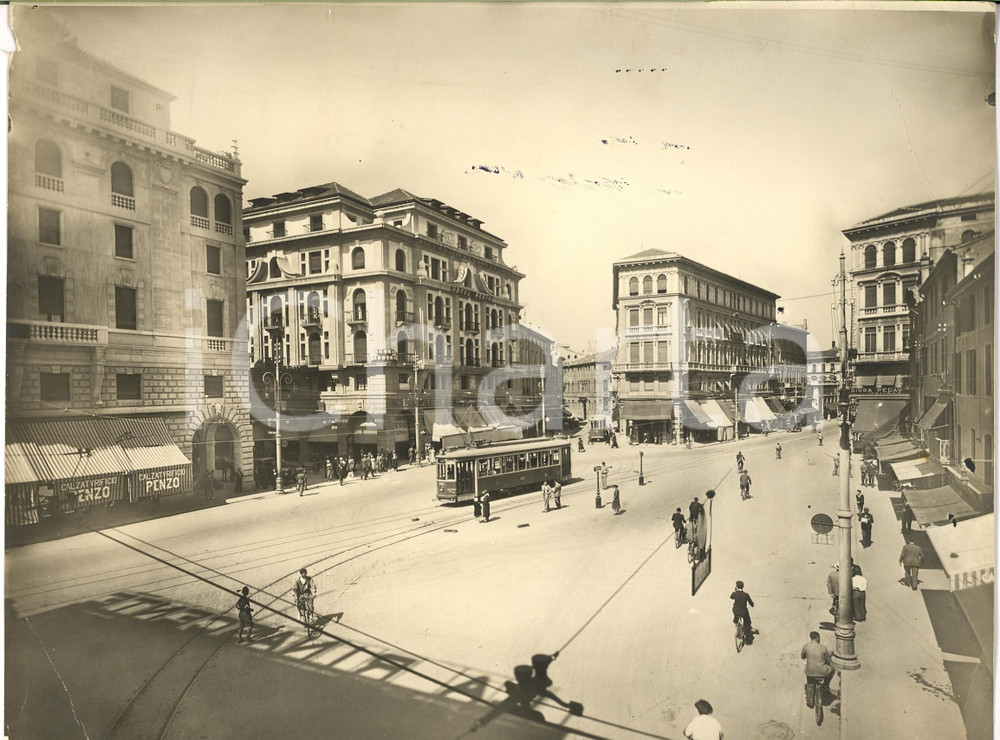 Fotografia d'epoca originale 1930 circa PADOVA Piazza Garibaldi allargata Fotografia 1