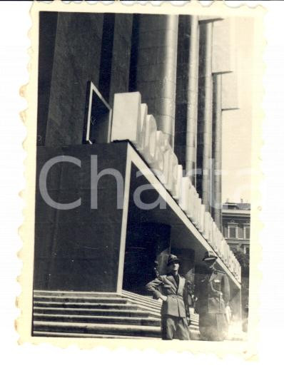 Fotografia d epoca originale 1933 ROMA V CAMPO DUX Ingresso Mostra della Rivoluzione Fascista Foto 6x4 cm 1