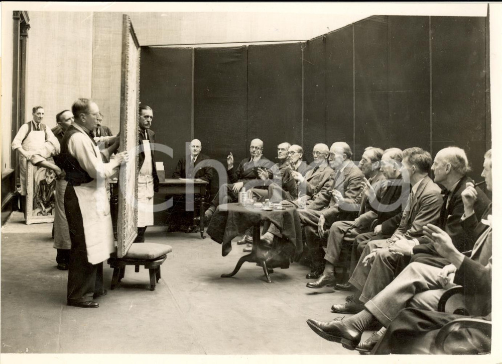 Fotografia d epoca originale 1940 LONDRA WW2 First War Time Royal Academy Exhibition Fotografia 1