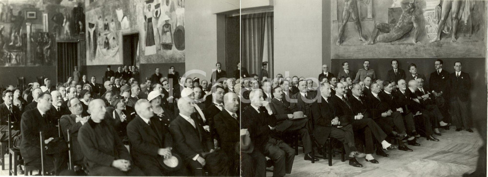 Fotografia d epoca originale 1933 MILANO Primo Congresso dei Mercanti d Arte  Il pubblico FOTO DOPPIA 1