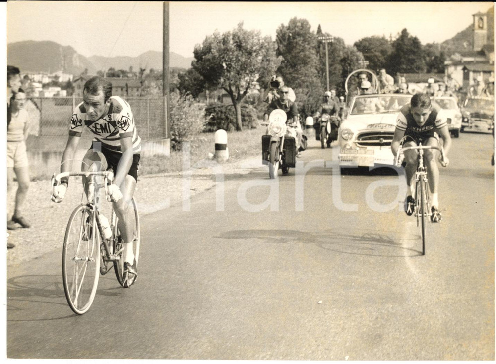 1960 CICLISMO GIRO D'ITALIA Tappa VERONA-TREVISO Charly GAUL Jacques ANQUETIL