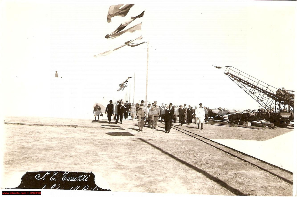 Fotografia d epoca originale 1935 BENGASI LIBIA  Inaugurazione della Grande Salina  Attilio TERUZZI Foto 1