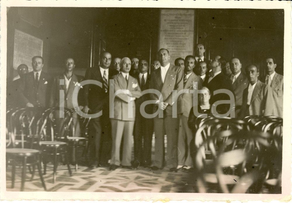 Fotografia d epoca originale 1933 PALERMO Rino PARENTI ricevuto da Michele SPADAFORA  Fotografia 1