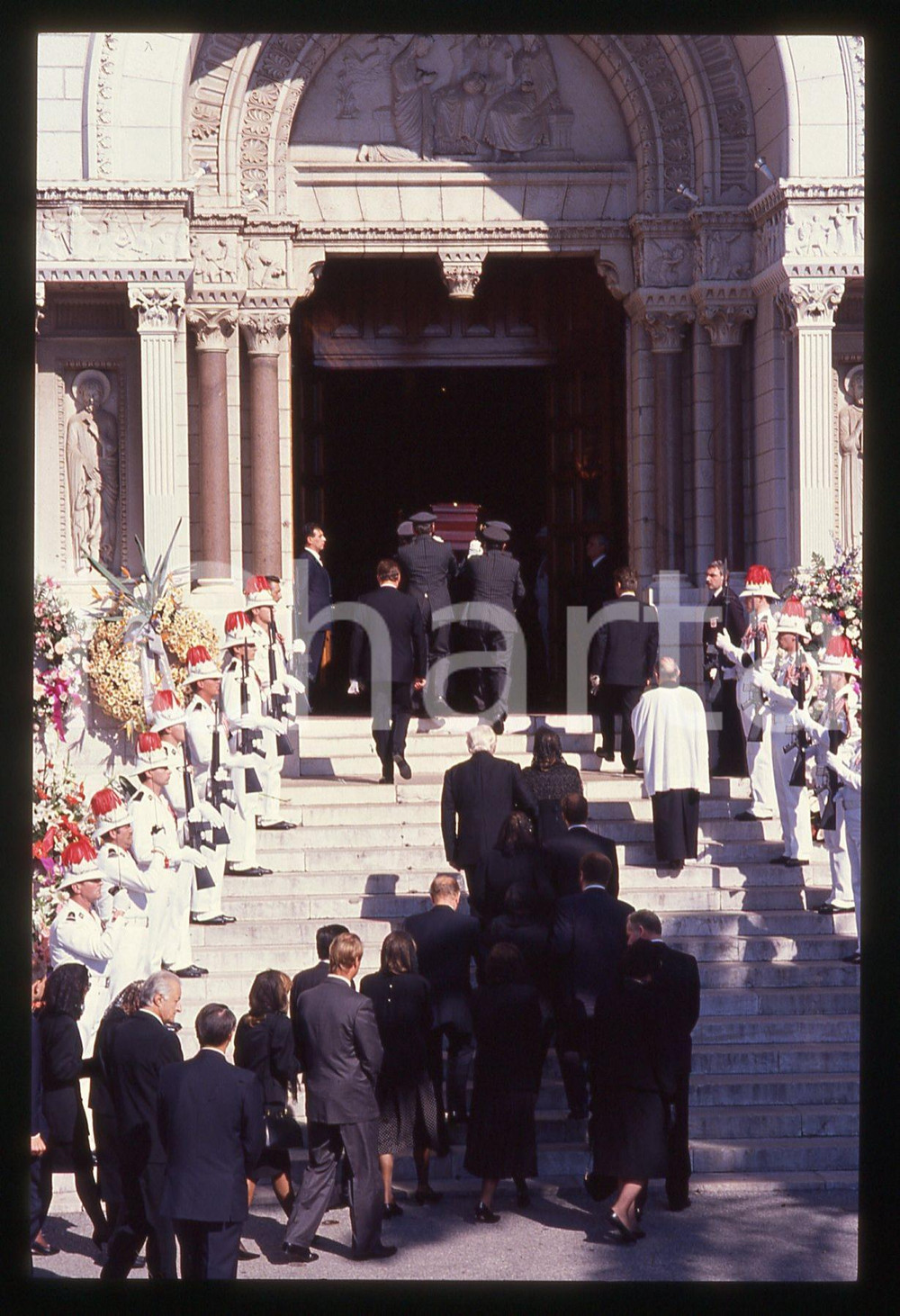 Fotografia d epoca originale 35mm vintage slide 1990 PRINCIPATO DI MONACO Funerali di Stefano CASIRAGHI 1 1
