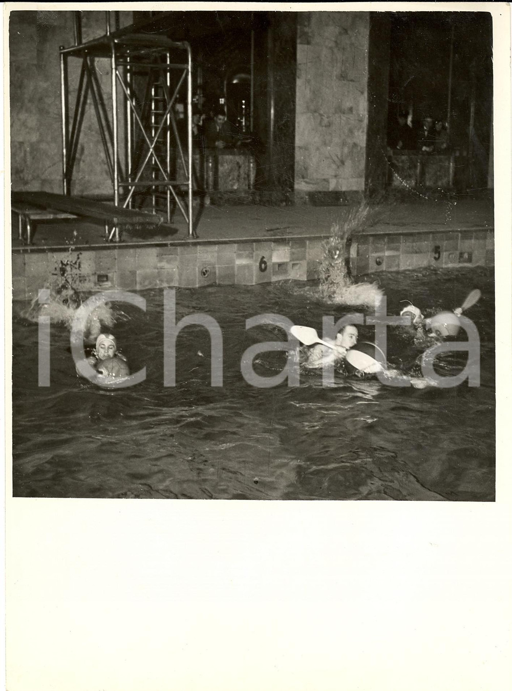 Fotografia d'epoca originale 1936 MILANO Esperimento nuova Idrosfera a Piscina COZZI 1