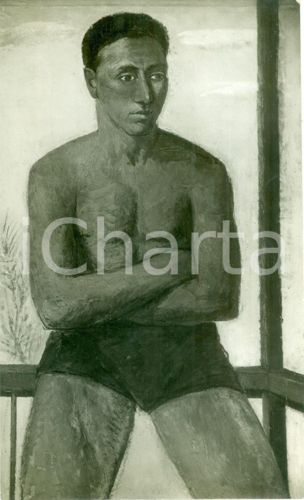 Fotografia d epoca originale 1933 ROMA Giuseppe CAPOGROSSI Il nuotatore Fotografia coeva del quadro 1