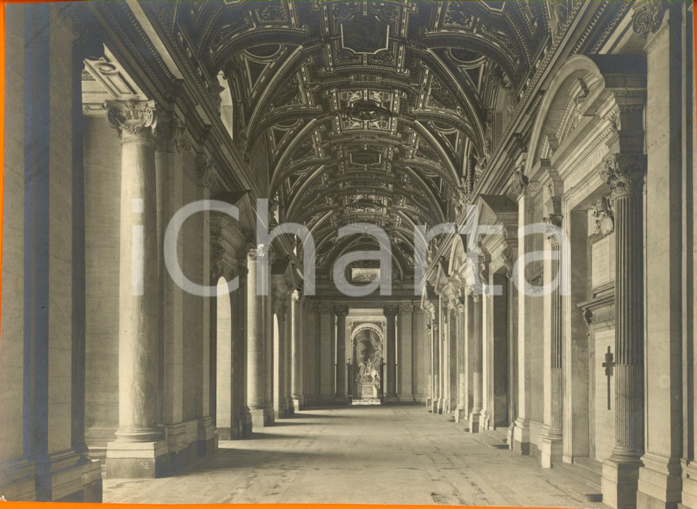 Fotografia d epoca originale 1939 CITTA  DEL VATICANO Portico della Basilica di SAN PIETRO Foto ARTISTICA 1
