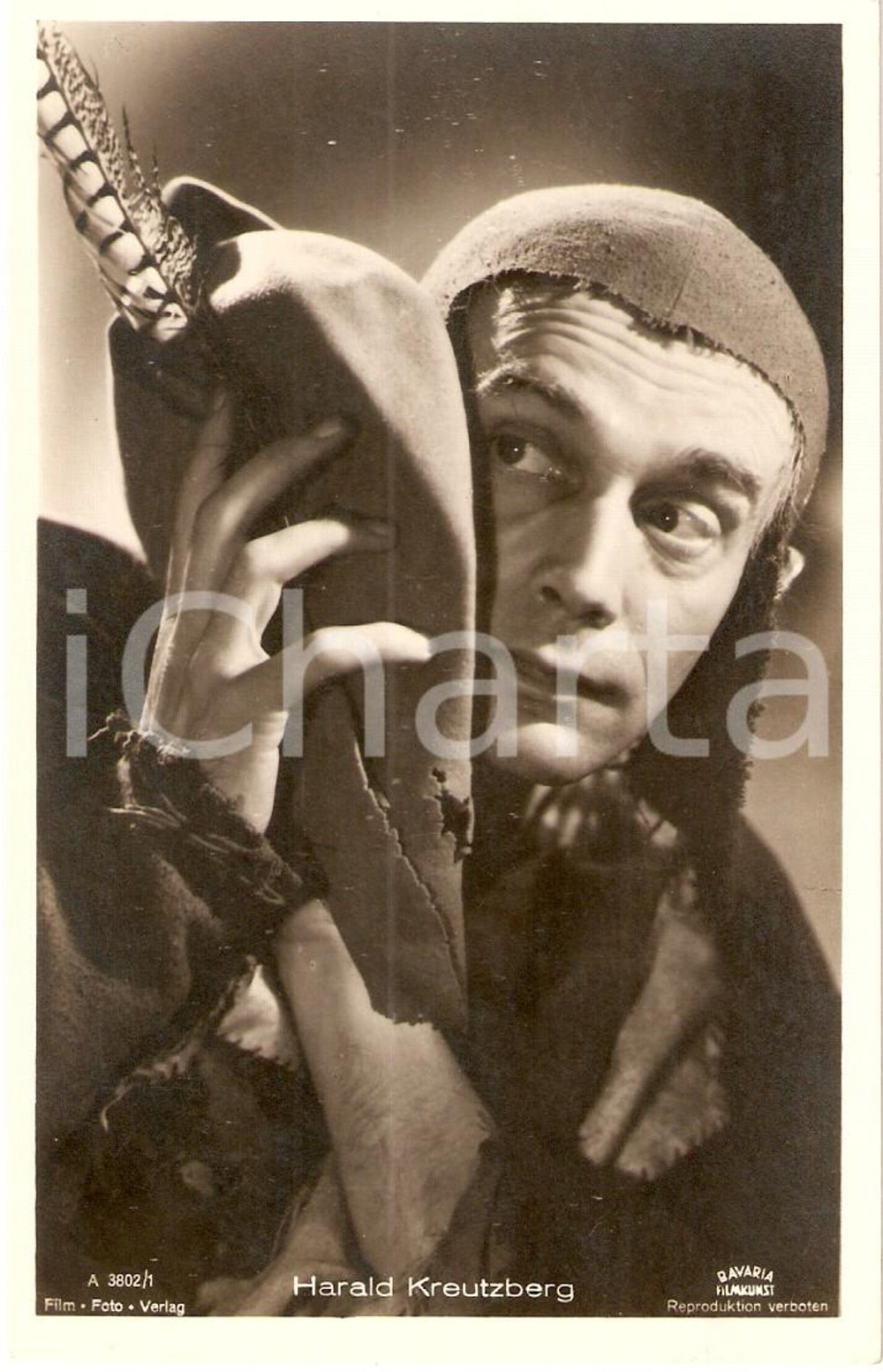 Cartolina originale da collezione 1943 PARACELSUS Actor Harald KREUTZBERG Movie by Georg Wilhelm PABST *Cartolina 1