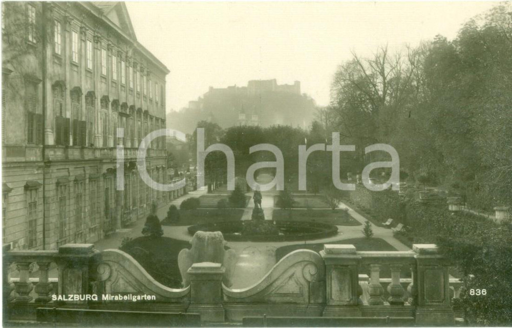 Cartolina originale da collezione 1933 SALZBURG I giardini di MIRABELL Mirabellgarten Cartolina FP NV 1