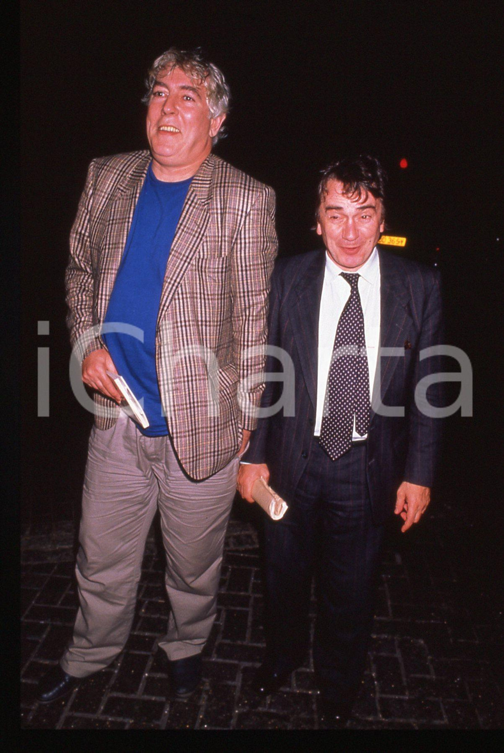35mm vintage slide* 1990ca COSTUME Dudley MOORE e Peter COOK Ritratto
