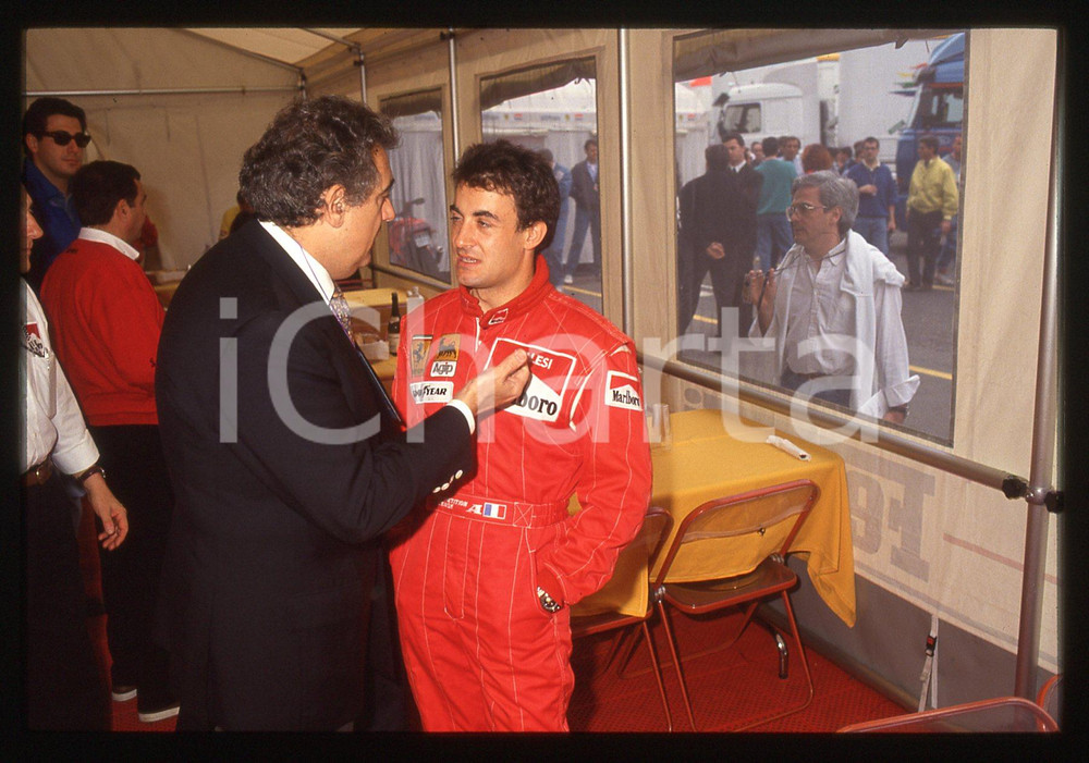 35mm vintage slide* 1993 GP SAN MARINO Jean ALESI e Plàcido DOMINGO (2)
