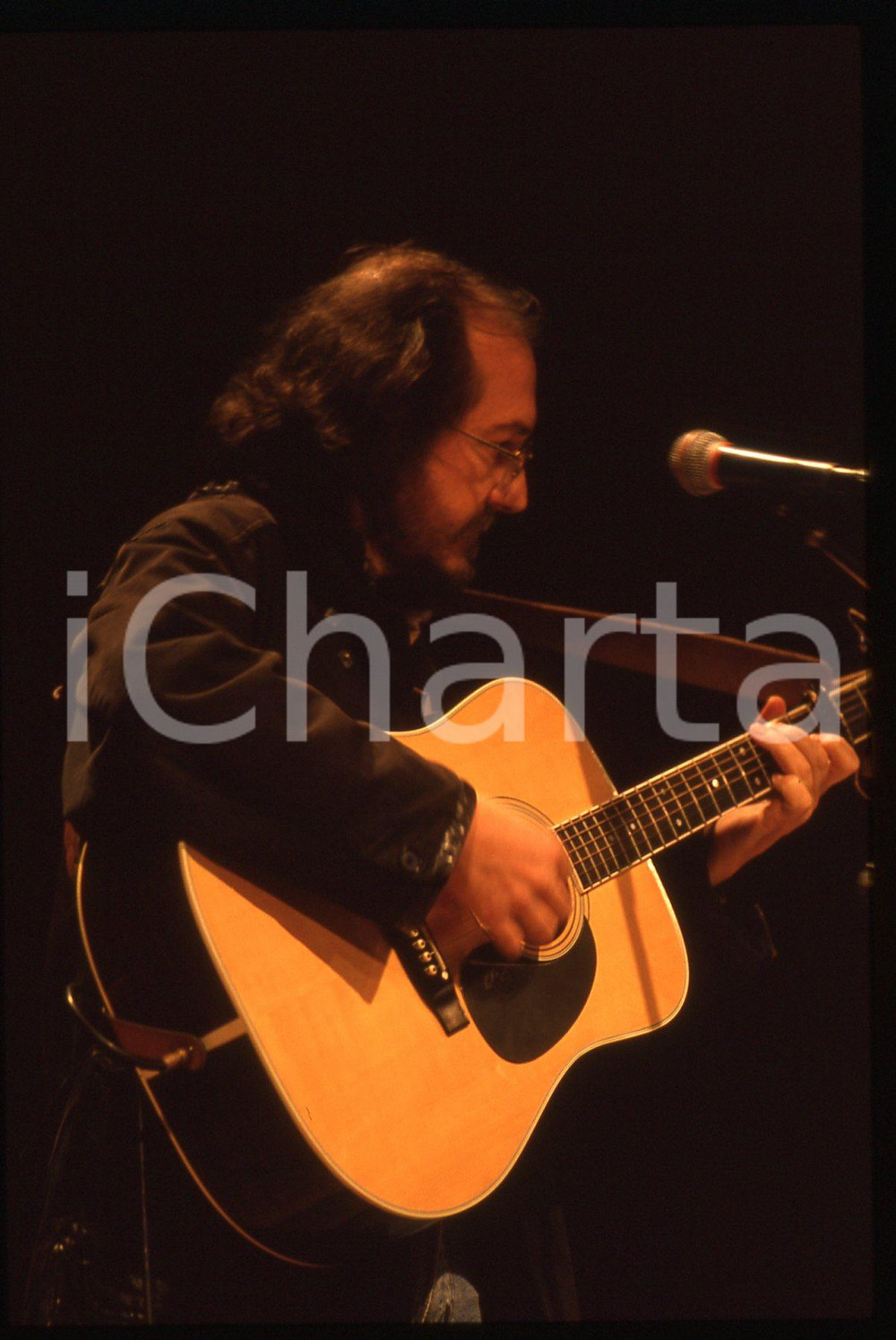 35mm vintage slide* 1988 SANREMO Claudio LOLLI sul palco del CLUB TENCO (5)