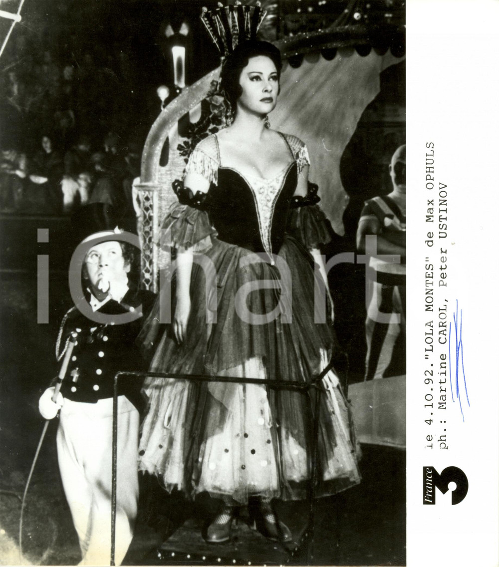 Fotografia d epoca originale 1955 FRANCIA Cinema  Martine CAROL in LOLA MONTES Foto di scena RISTAMPA 1992 1