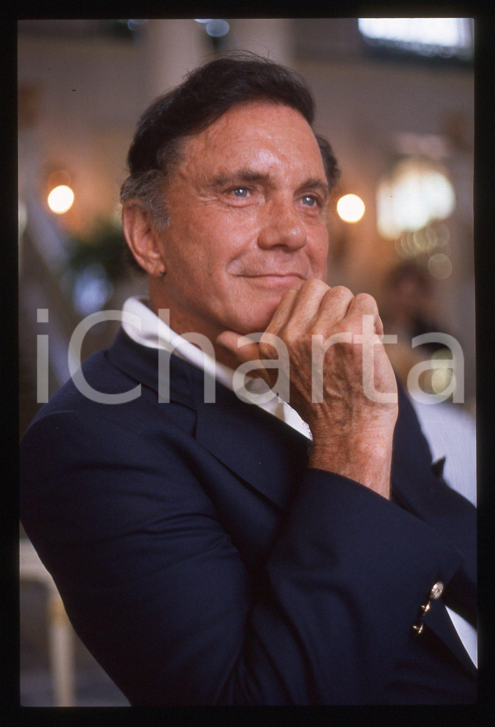 35mm vintage slide* 1990 COMO Cliff ROBERTSON  "Viva Hollywood" Ritratto (15)