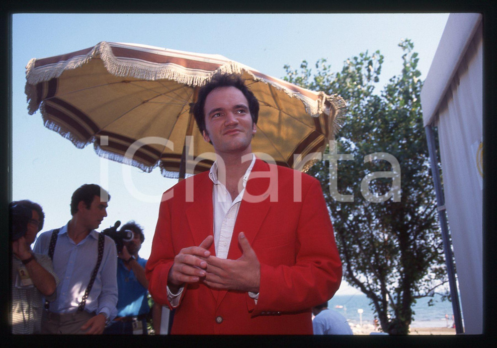 35mm vintage slide* 1994 CANNES - Quentin TARANTINO al Festival del CINEMA (4)