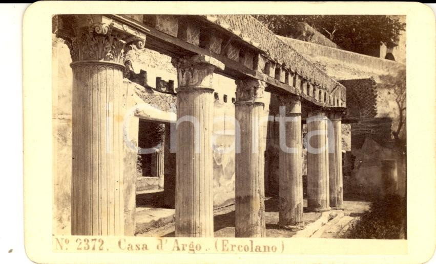 Fotografia d epoca originale 1880 ca ERCOLANO Casa d Argo  Foto seriale nÂ° 2372 VINTAGE 9x6 cm 1