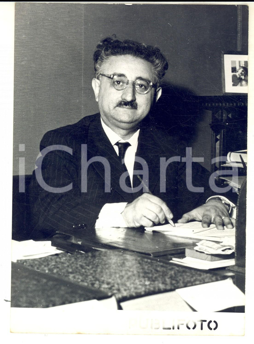 Fotografia d epoca originale 1955 ROMA On. Giovanni LEONE candidato alla Presidenza della Camera Foto 1