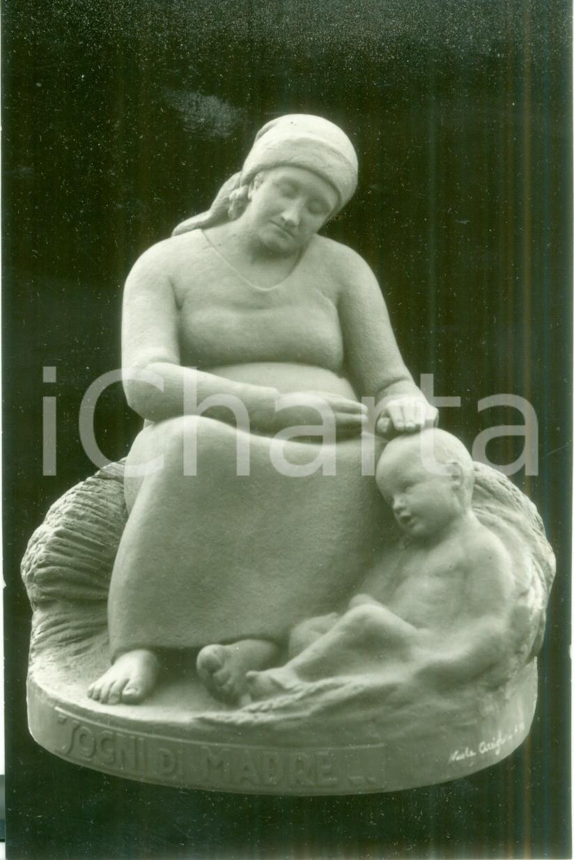 Fotografia d epoca originale 1935 MOSTRE D ARTE Scultore Nicola ARRIGHINI Fecondità  di Terra Fotografia 1
