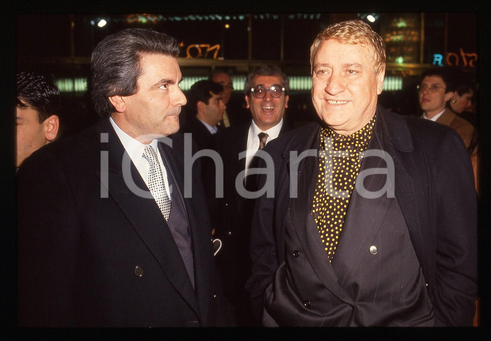 35mm vintage slide* 1990ca SANREMO Mario MEROLA Franco CATULLÈ Teatro Ariston 1