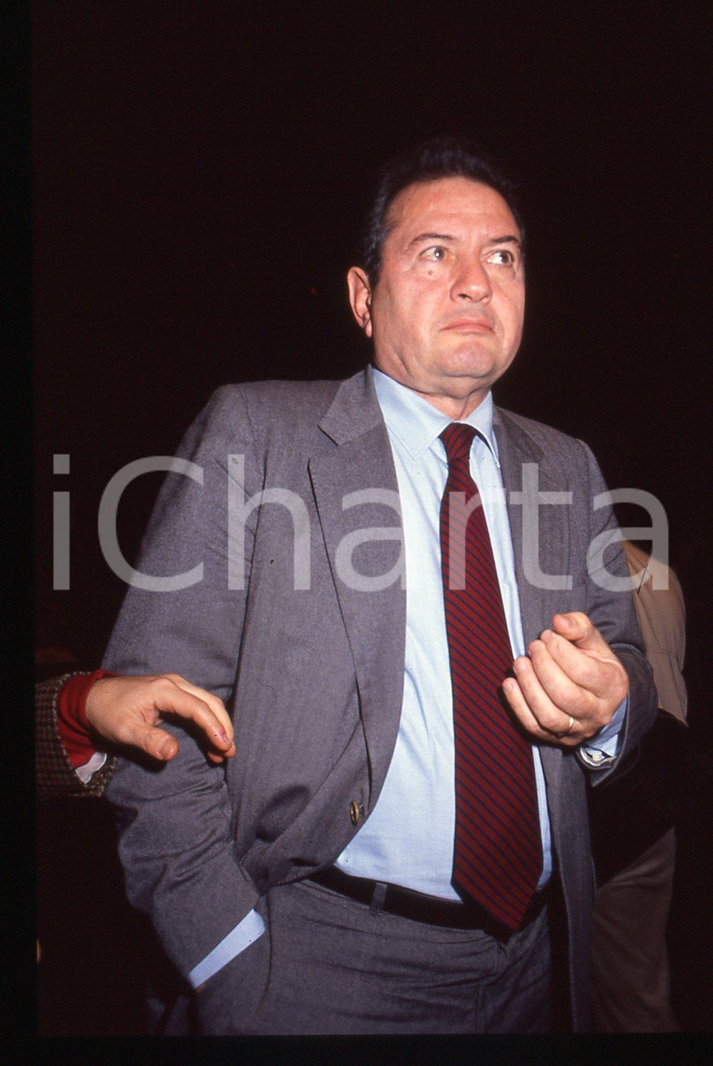 35mm vintage slide* 1991 RIMINI Adalberto MINUCCI al XX congresso PCI (3)