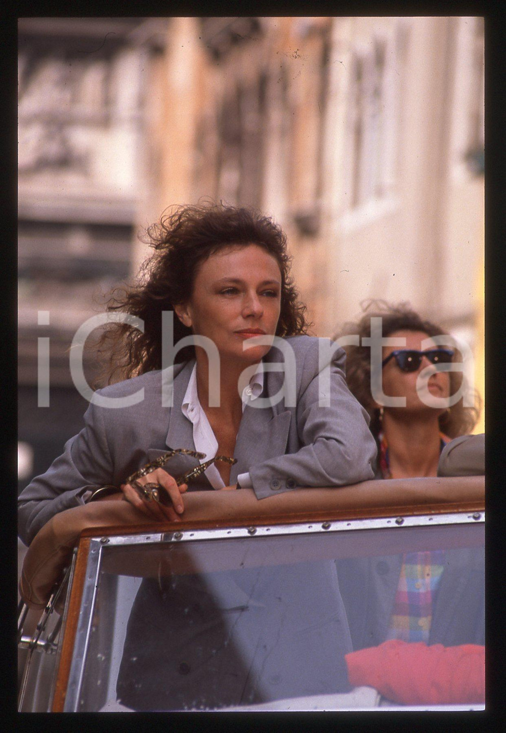 35mm vintage slide*1995 VENEZIA Jacqueline BISSET a bordo di un motoscafo (7)