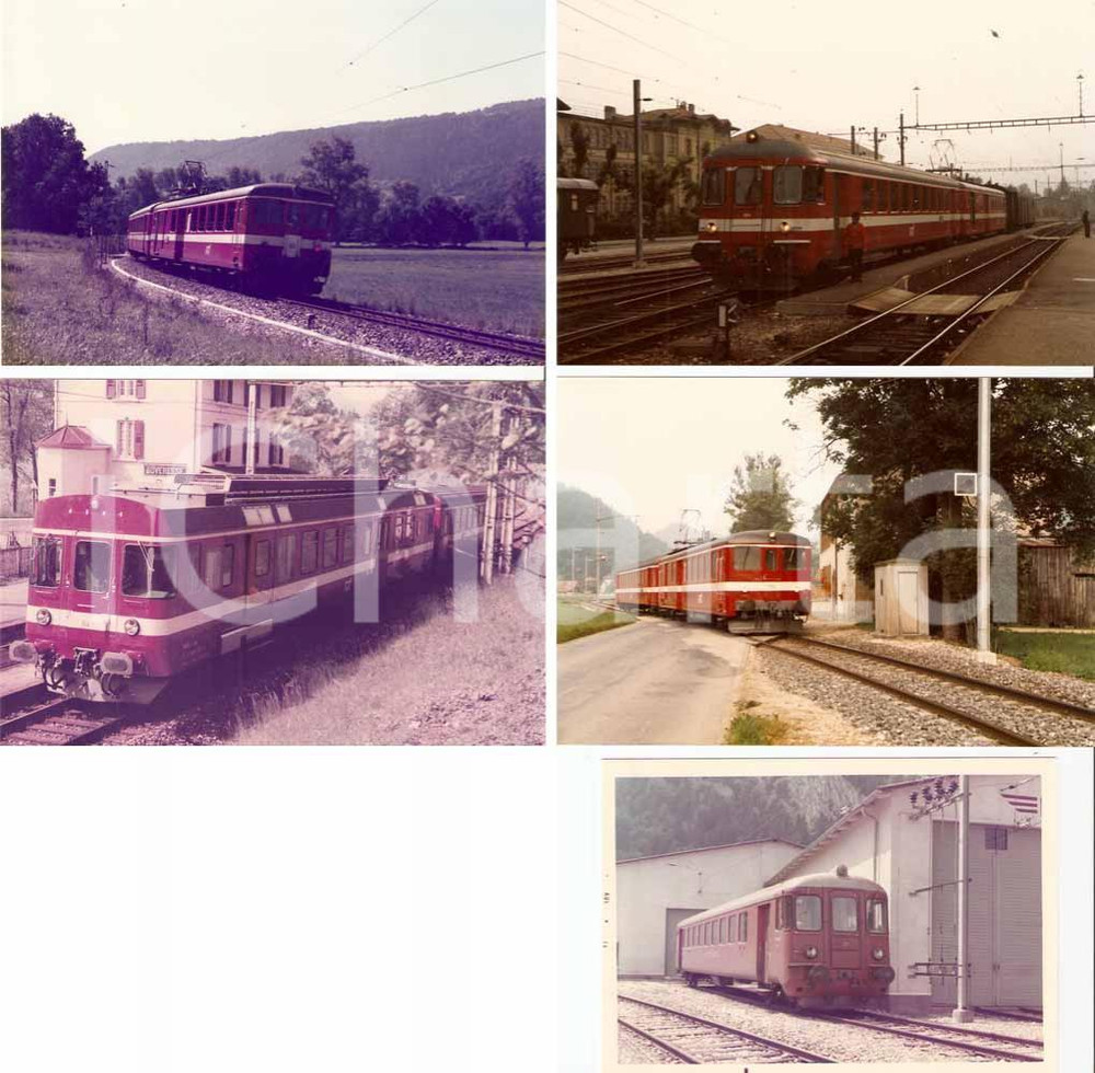Fotografia d epoca originale 1983 SVIZZERA Régional du ValdeTravers RVT Locomotive LOTTO 5 Fotografie 1