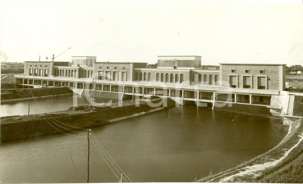 Fotografia d epoca originale 1940 VIADANA MN Impianto idrovoro SAN MATTEO DELLE CHIAVICHE Fotografia 1