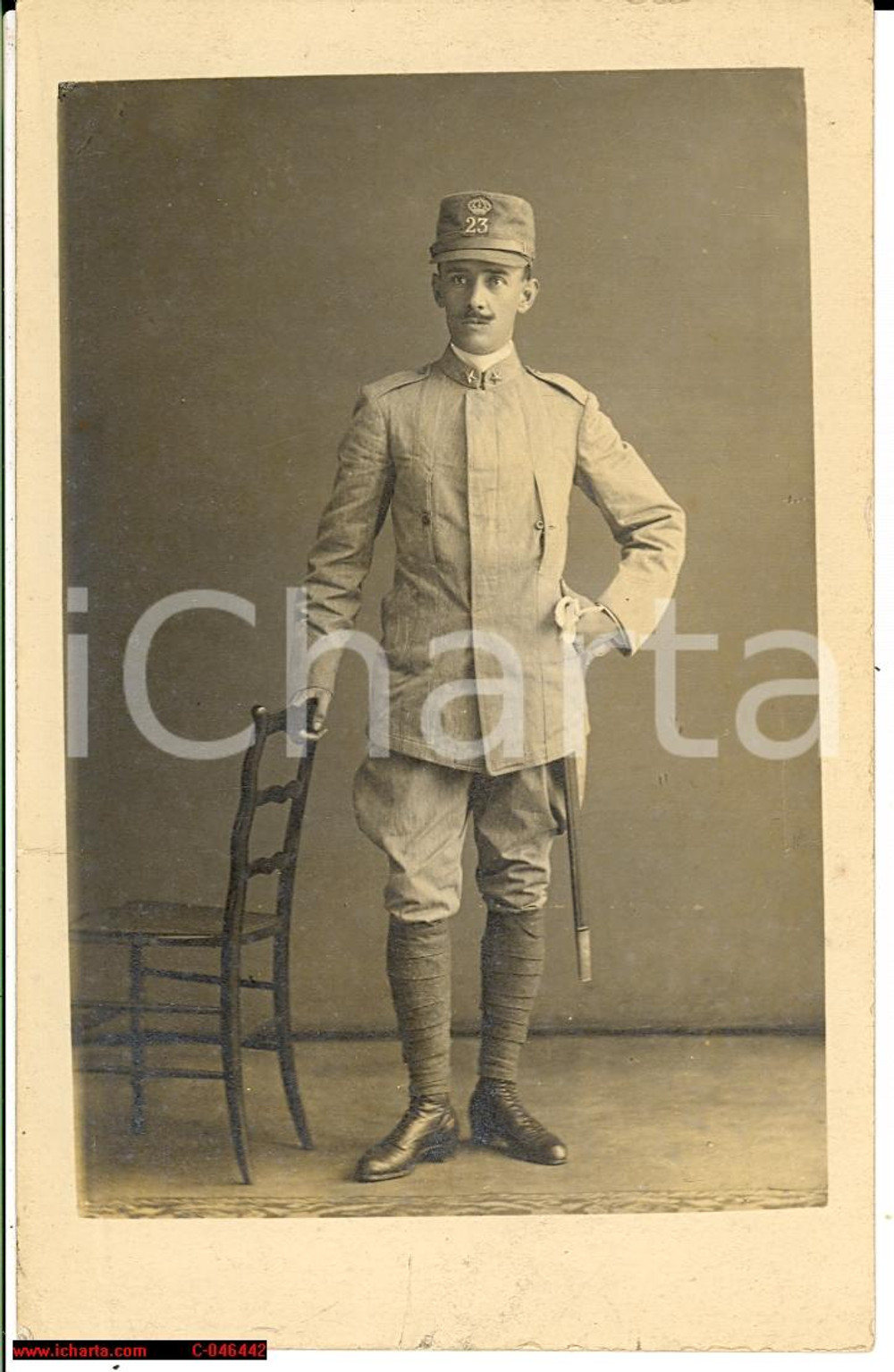 Fotografia d'epoca originale 1916 WW1 TORINO Felice ASINARI DI SAN MARZANO in divisa 1