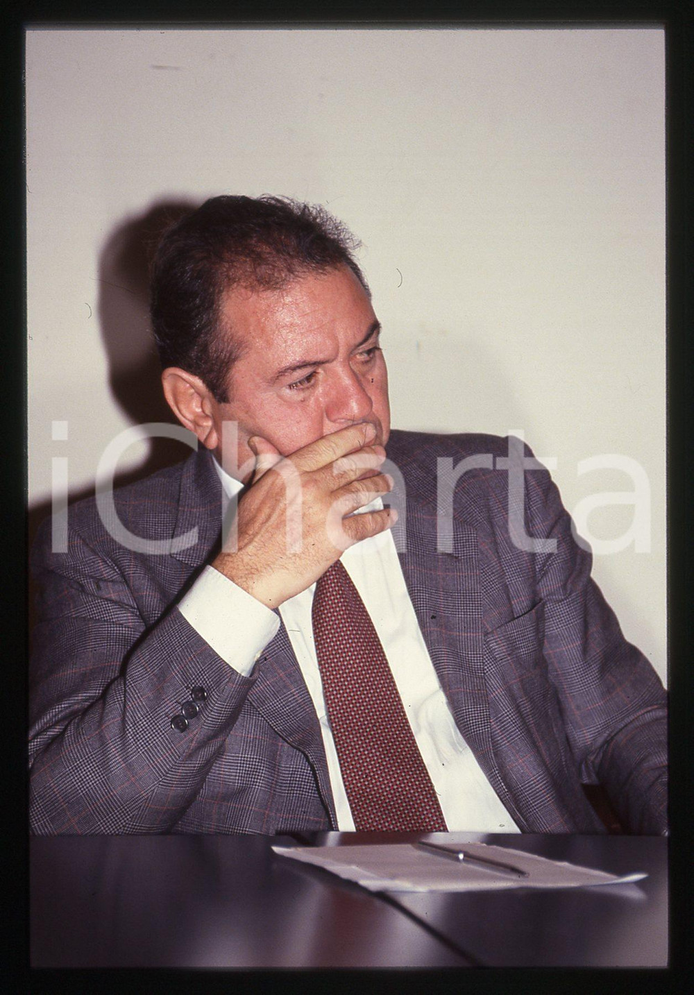 35mm vintage slide* 1985 ca POLITICA - Adalberto MINUCCI ritratto PCI (13)