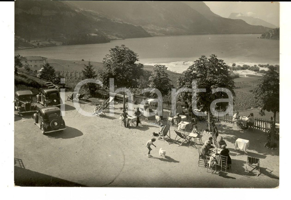 Cartolina originale da collezione 1950 ca MOLVENO (TN) Panorama con Albergo MIRALAGO *Cartolina FG VG 1