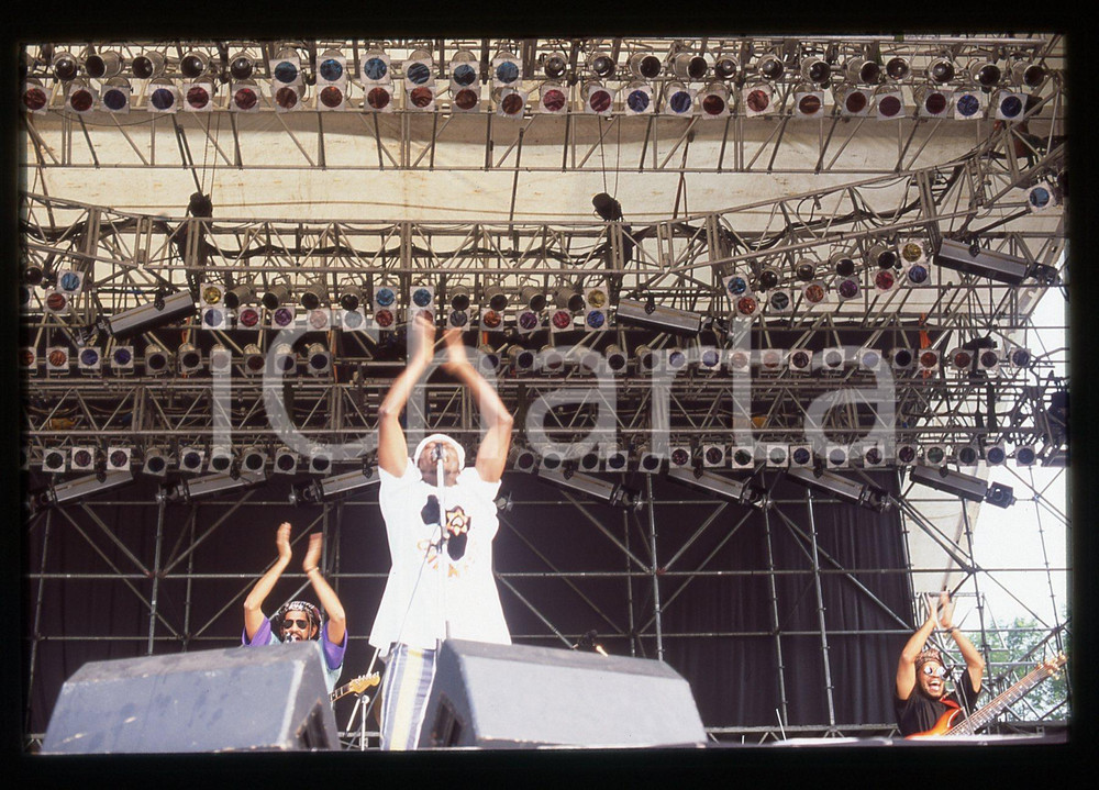 35mm vintage slide* 1990ca ITALIA - MUSICA Jimmy CLIFF durante un'esibizione 5