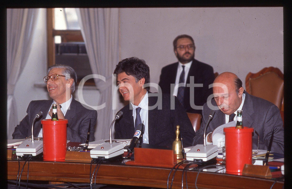 35mm vintage slide* 1991 ca ROMA Claudio MARTELLI Giovanni GALLONI (4)