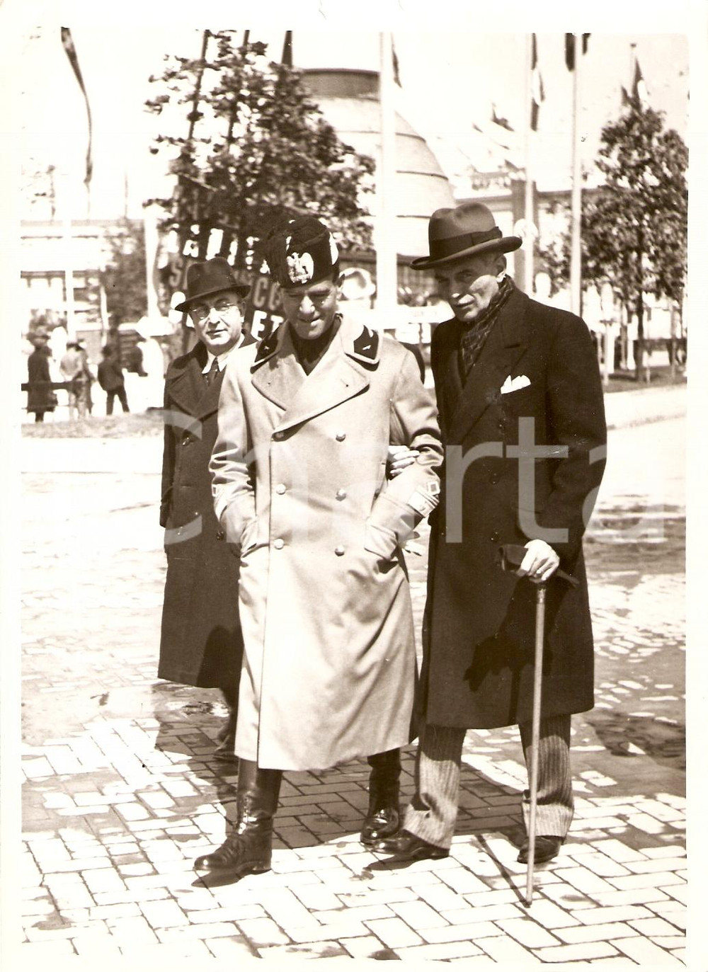 Fotografia d'epoca originale 1938 MILANO Renato RICCI visita la Fiera Campionaria 1
