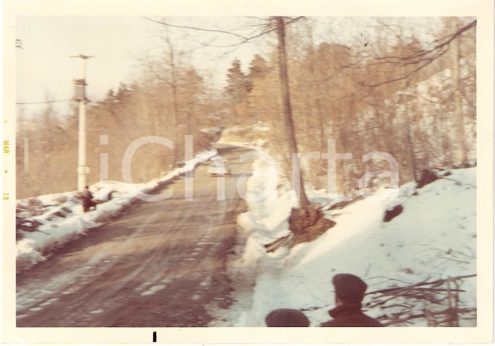 Fotografia d epoca originale 1970 RALLY 1Â° SANREMO SESTRIERE Bruno BENETTI Giovanni VIGLINO Renault 8 Gordini 1