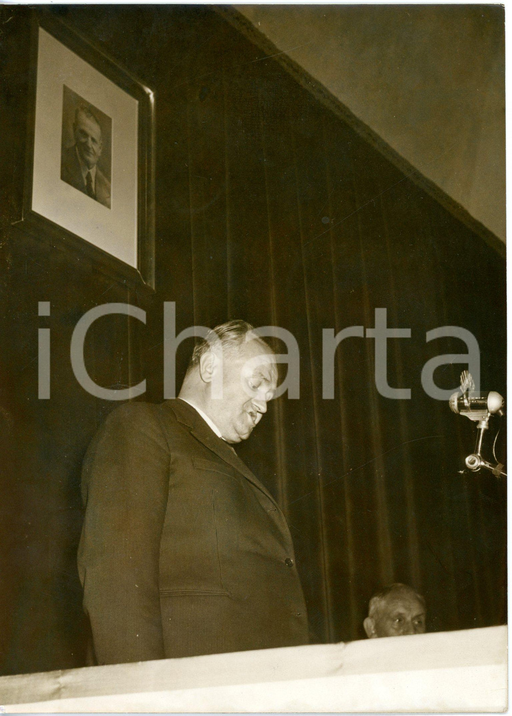 1956 ROMA - Giuseppe RAPELLI durante la commemorazione di Achille GRANDI *Foto