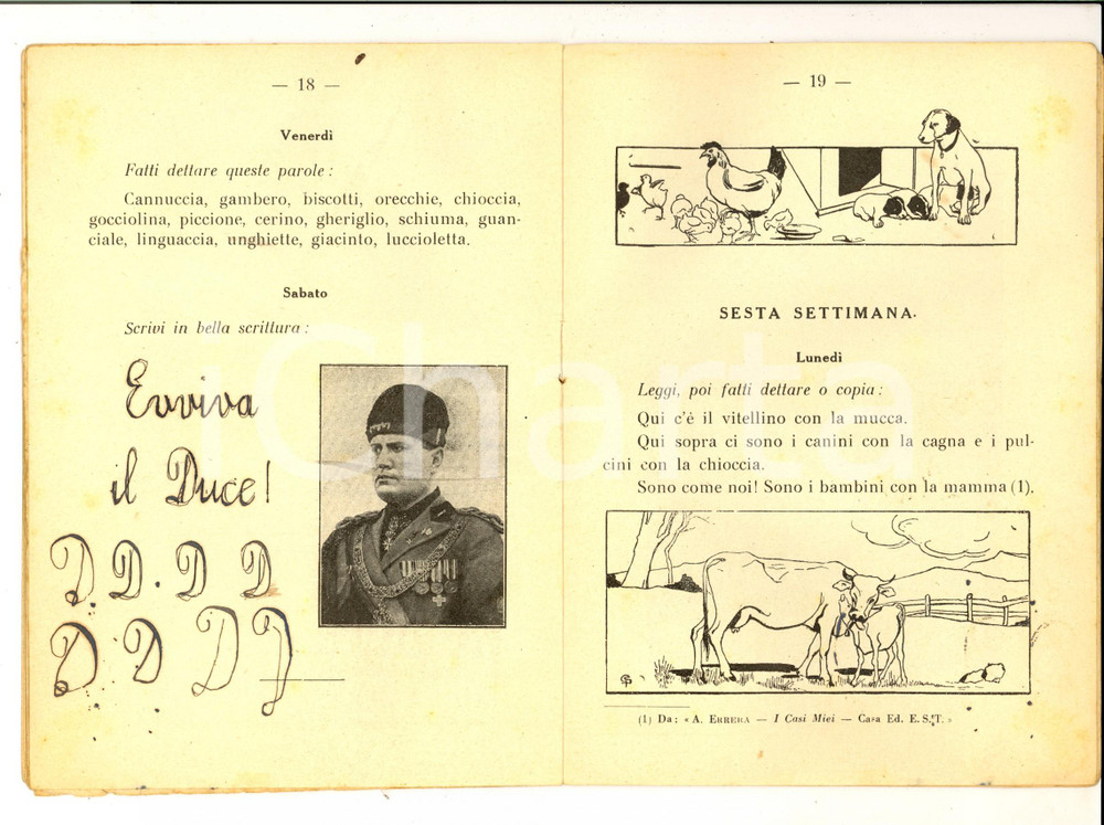 Libro, pubblicazione d epoca 1931 Anna e Luisa APPIANI Prima del gioco  Esercizi per le vacanze DANNEGGIATO 1