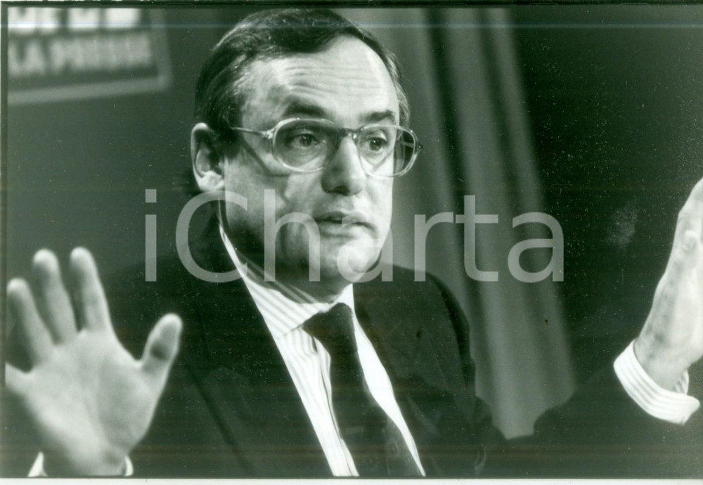 Fotografia d epoca originale 1988 PARIS Jacques BARROT Segretario CDS al Club de la Presse Fotografia 1