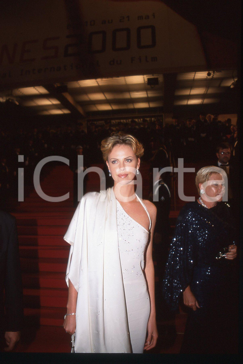 35mm vintage slide* 2000 CANNES Festival del Cinema Charlize THERON - Ritratto 7