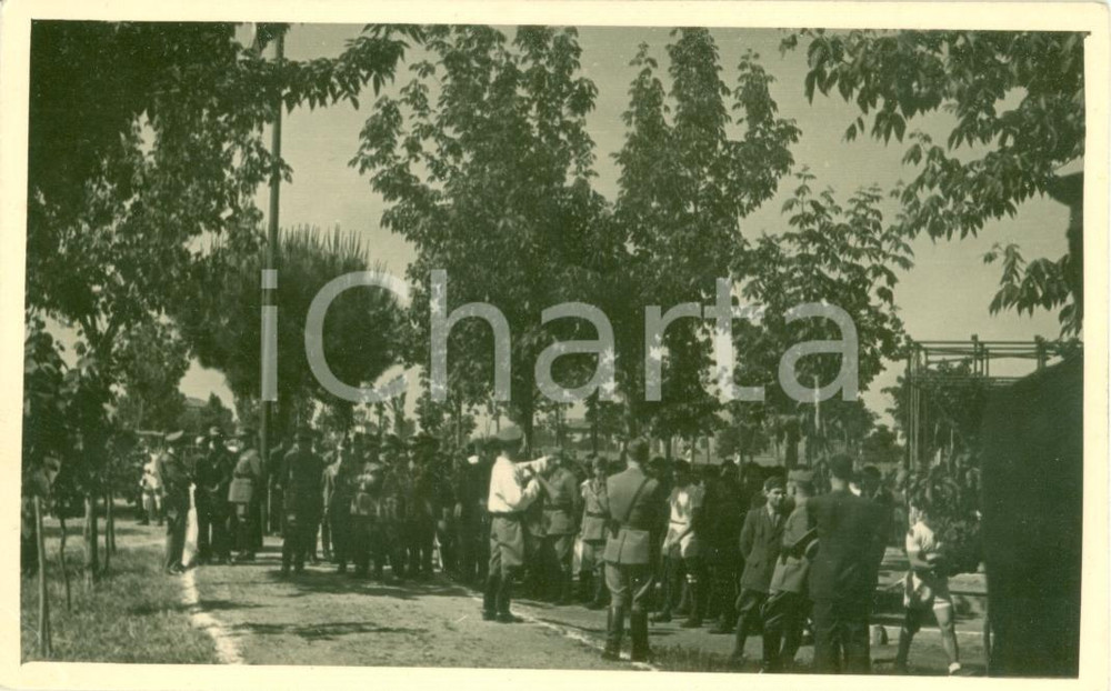 Documento originale, autentico 1940 ca ITALIA WWII Autorità  militari esercizi ginnici OSPEDALE INVALIDI FP NV 1