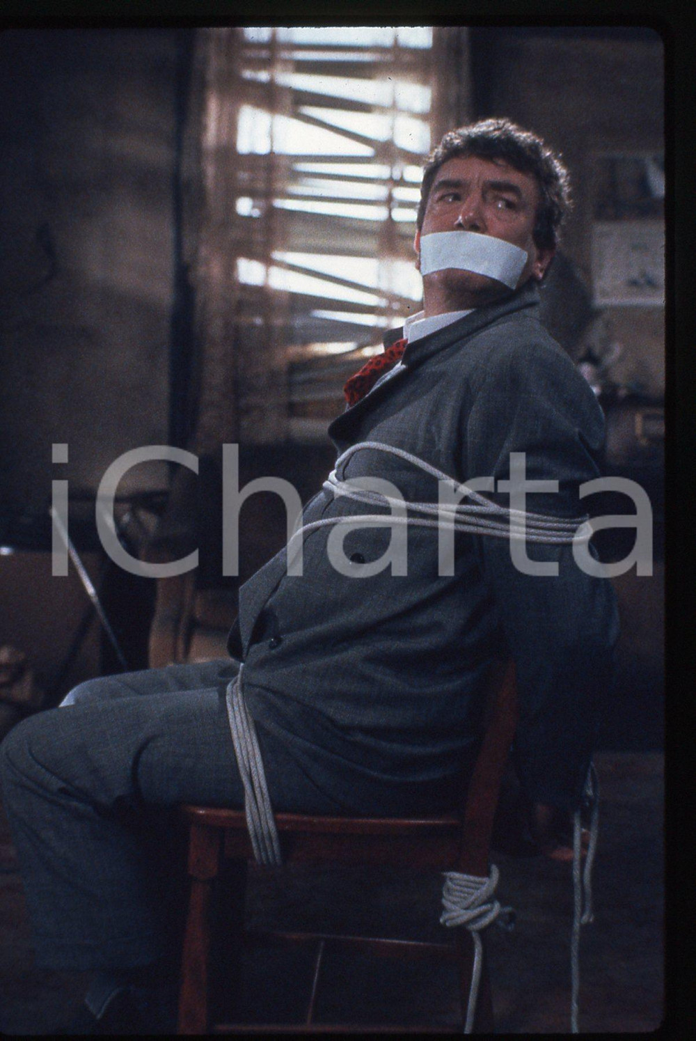 35mm vintage slide*1987 ORPHANS - Albert FINNEY in una scena del film (1)