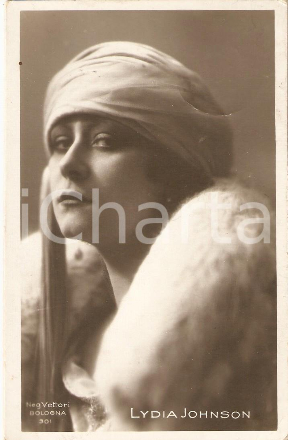 Cartolina originale da collezione 1924 CINEMA Actress Lydia JOHNSON Portrait *Cartolina FP VG 1