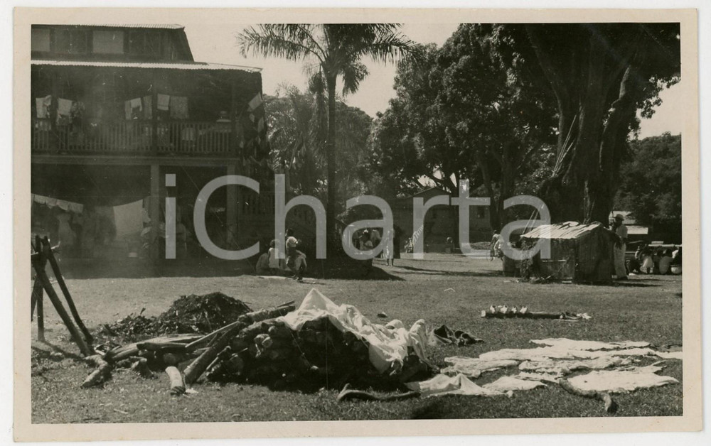 Fotografia d epoca originale 1937 RAIATEA Polinesia Festa della podesteria 3REAL PHOTO cm 13,5 x 8,5 1