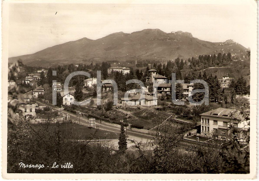 Cartolina originale da collezione 1953 LE VILLE DI MASNAGO VA Panorama CARTOLINA FG VG 1