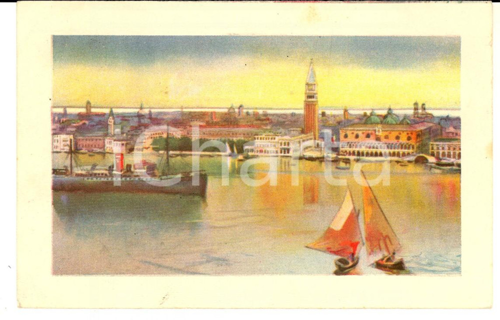 Cartolina originale da collezione 1933 VENEZIA Panorama *Cartolina a Luisa RAMPONE RIGHINI DI SAN GIORGIO 1