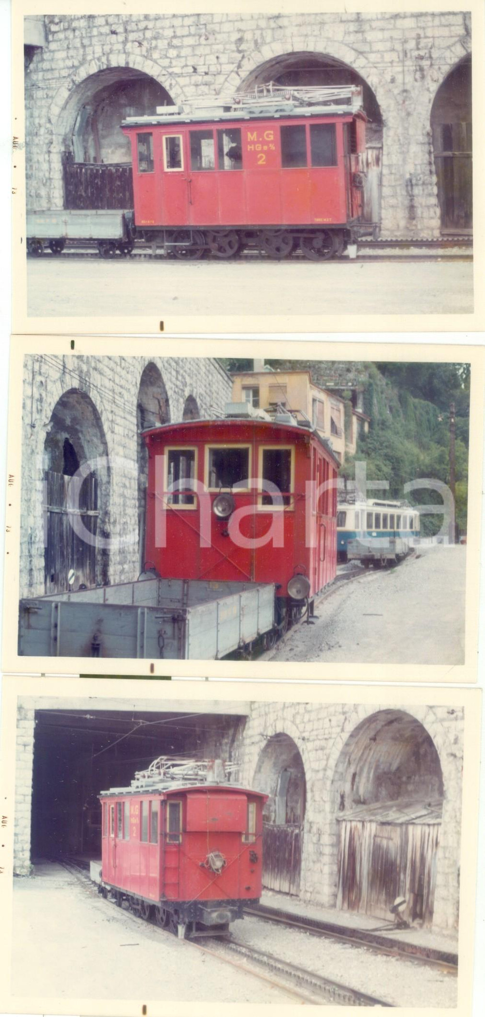 Fotografia d epoca originale 1973 SVIZZERA Ferrovia MONTREUX  GLION Locomotiva 2 Lotto 3 fotografie 1